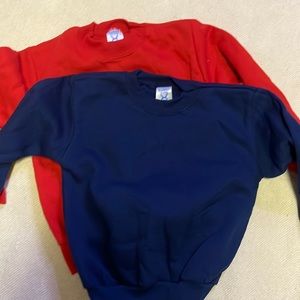 Rabbit Skins Kids Fleece Sweat Shirts. Set of 2. Size 5/6. NWOT.